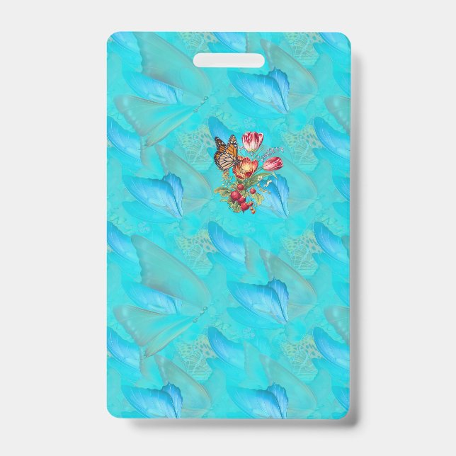 Abstract Moving Butterflies ID Badge (Front)
