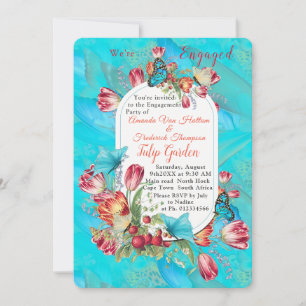 Abstract Moving Butterflies Invitation