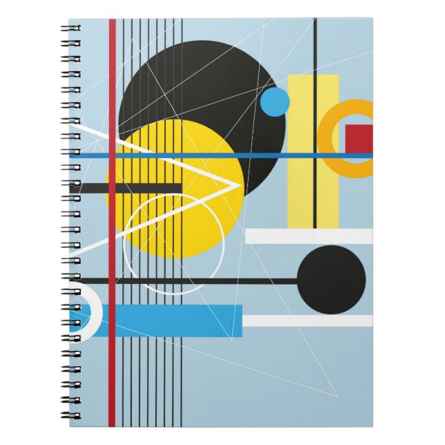 Abstract multi-colored background of geometric obj notebook (Front)