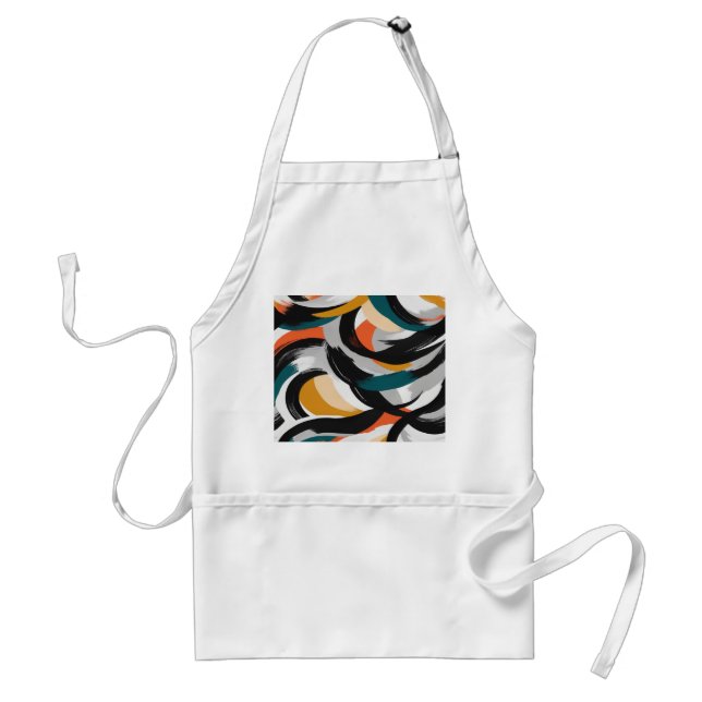Abstract multi colour brush strokes in bold hues standard apron (Front)
