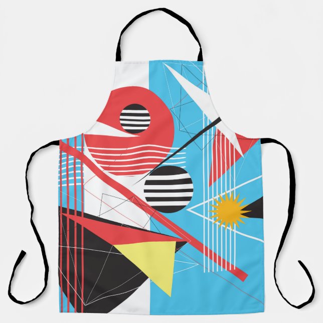 Abstract multi-coloured background of geometric ob apron (Front)
