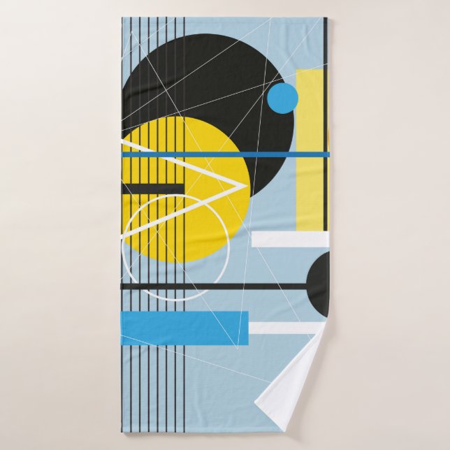 Abstract multi-coloured background of geometric ob bath towel (Bath Towel)