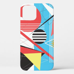 Abstract multi-coloured background of geometric ob iPhone 12 case