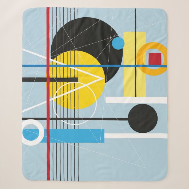 Abstract multi-coloured background of geometric ob sherpa blanket (Front)