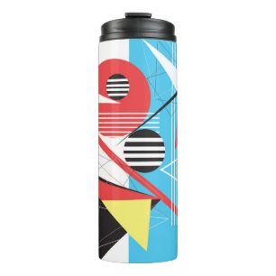 Abstract multi-coloured background of geometric ob thermal tumbler