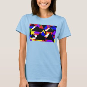 Abstract Multi-Coloured Basic Tank Top  (Blue)
