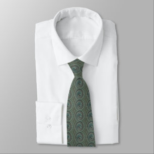 abstract multi-coloured original spiral design tie
