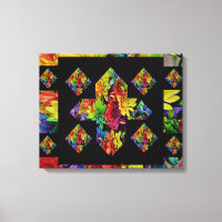 Abstract Multi-Coloured Plus Sign Floral Art