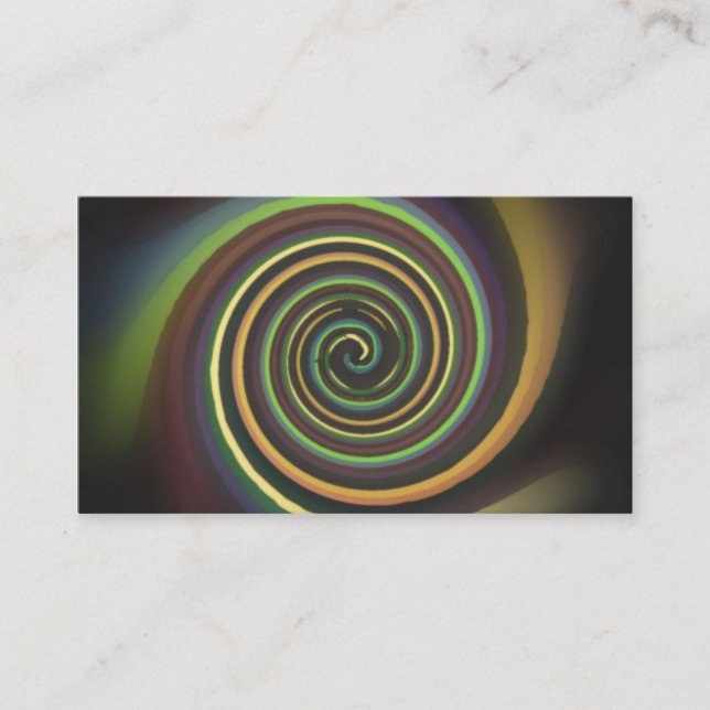 Abstract Multi-coloured Swirl Business Card (Front)