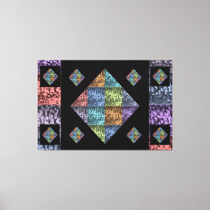 Abstract Multi-Coloured Tulip Canvas Art