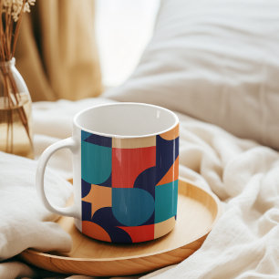 Abstract Multicolor Geometric Shapes Pattern Coffee Mug