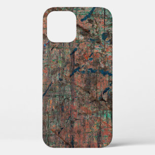 Abstract multicolor grunge background with abstrac iPhone 12 case