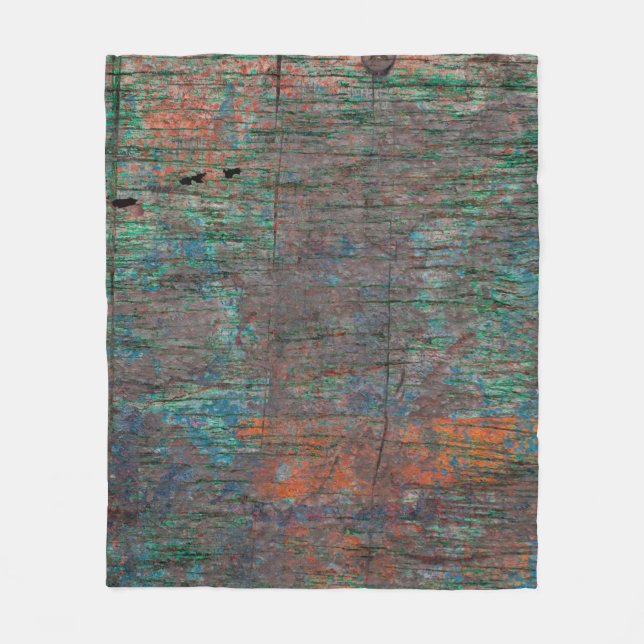 Abstract multicolor grunge background with abstrac fleece blanket (Front)