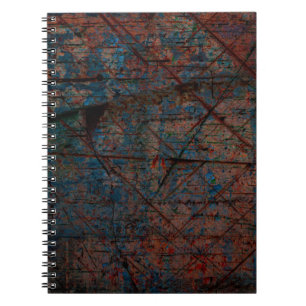 Abstract multicolor grunge background with abstrac notebook