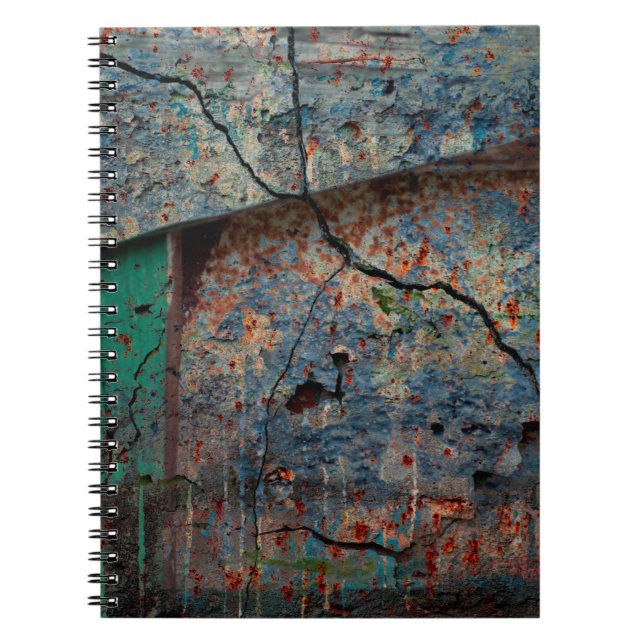 Abstract multicolor grunge background with abstrac notebook (Front)