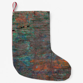 Abstract multicolor grunge background with abstrac small christmas stocking