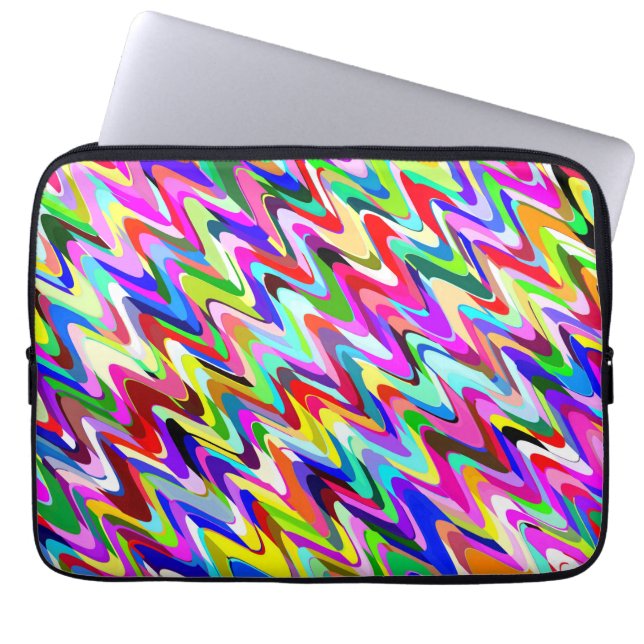 Abstract Multicolor Mosaic Pattern #5 Laptop Sleeve (Front)
