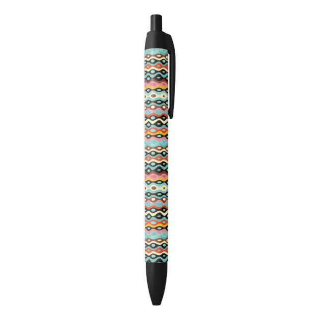 Abstract multicolor pattern black ink pen (Bottom (Vertical))