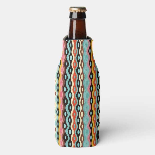 Abstract multicolor pattern bottle cooler (Bottle Front)