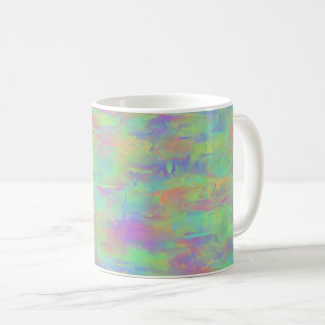 Abstract Multicolor Pattern Coffee Mug (Front Right)