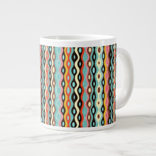 Abstract multicolor pattern large coffee mug