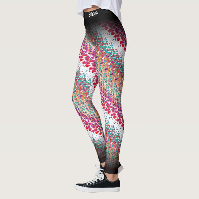 Abstract MultiColor Pattern Leggings (Left)