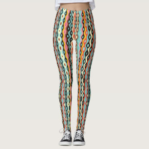 Abstract multicolor pattern leggings