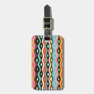 Abstract multicolor pattern luggage tag