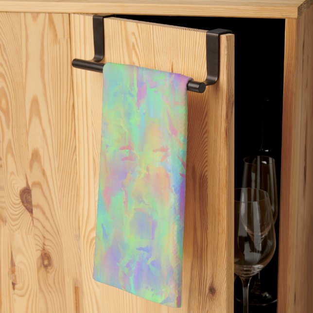 Abstract Multicolor Pattern Tea Towel (Thirds Fold)