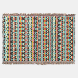 Abstract multicolor pattern throw blanket