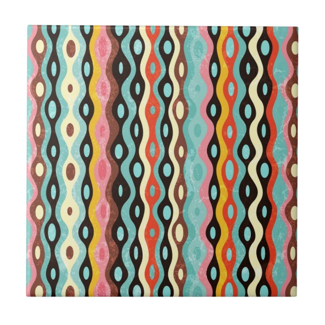Abstract multicolor pattern tile (Front)