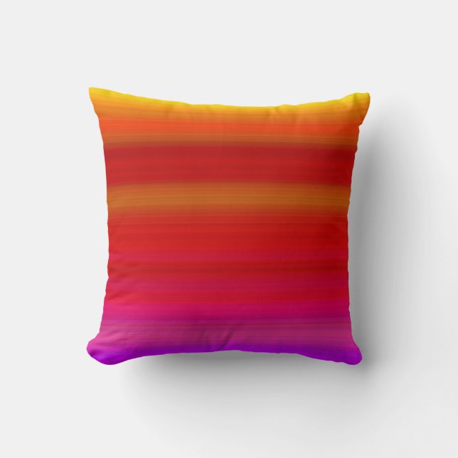 Abstract Multicolor Stripes Cushion (Front)