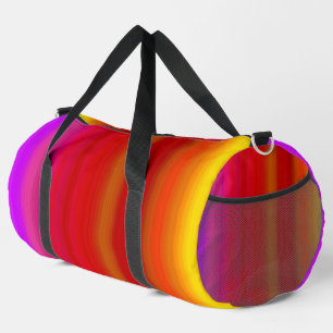 Abstract Multicolor Stripes Duffle Bag