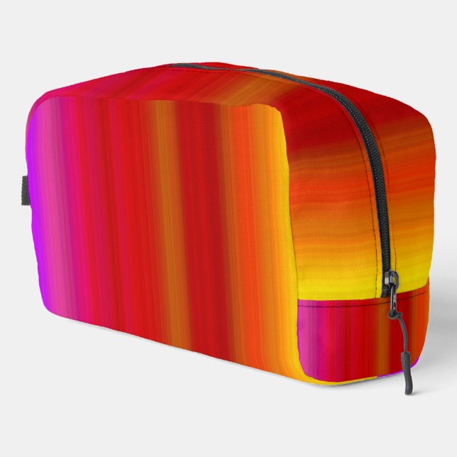 Abstract Multicolor Stripes Toiletry Bags (Right Corner)