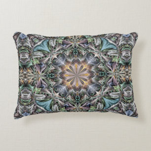 Abstract Multicolor Succulent Garden Rosette Decorative Cushion