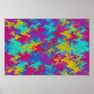 ABSTRACT MULTICOLOR WALL ART POSTER