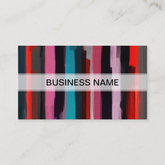 Abstract Multicolor Watercolor Pattern #2 Business Card (Front)