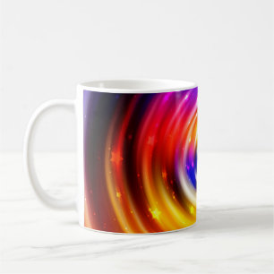 abstract multicolored background. brilliant circle coffee mug