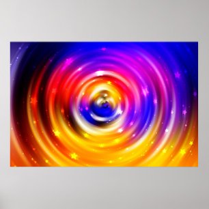 abstract multicolored background. brilliant circle poster