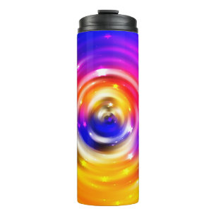 abstract multicolored background. brilliant circle thermal tumbler
