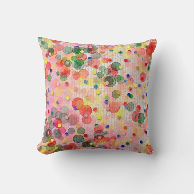  Abstract multicolored background with blur bokehc Cushion (Front)