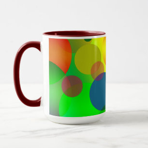 Abstract Multicolored Circles Design -23089 Mug