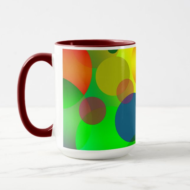 Abstract Multicolored Circles Design -23089 Mug (Left)