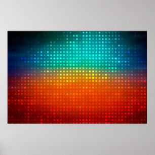 Abstract multicolored football or soccer backgroun poster