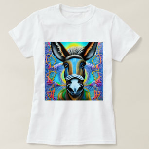 Abstract Multicolored Little Donkey T-Shirt