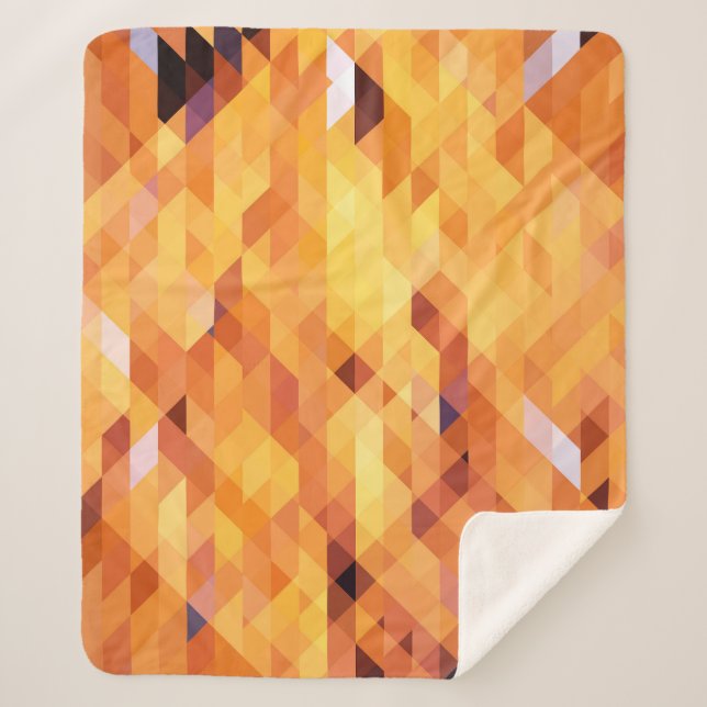 Abstract multicolored, low poly mosaic. sherpa blanket (Front)