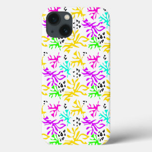 Abstract multicolored neon pattern iPhone 13 case
