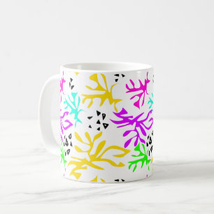 Abstract multicolored neon pattern coffee mug