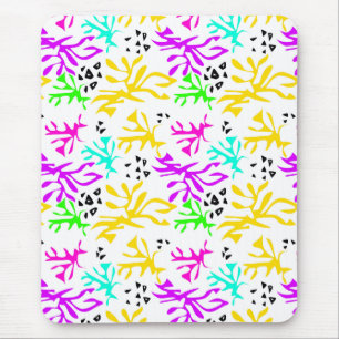 Abstract multicolored neon pattern mouse mat
