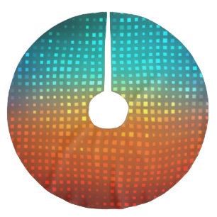 Abstract multicolored soccer, artistic lights. brushed polyester tree skirt